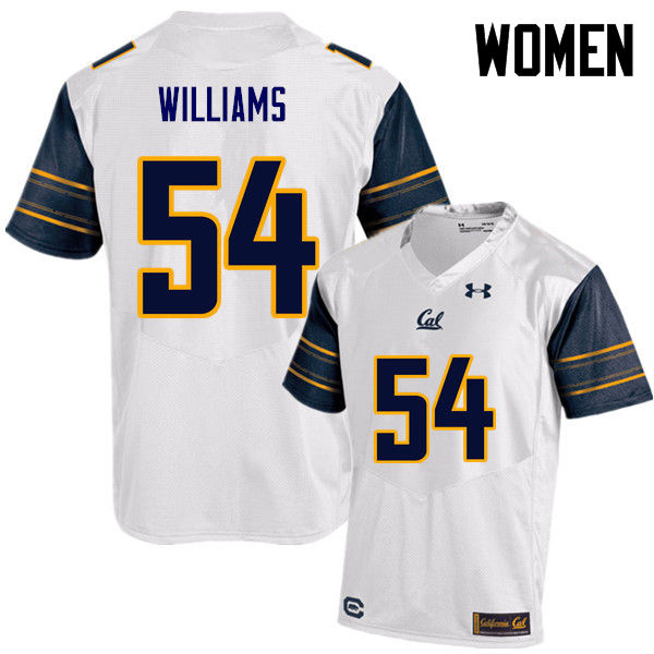 Women #54 Gentle Williams Cal Bears (California Golden Bears College) Football Jerseys Sale-White